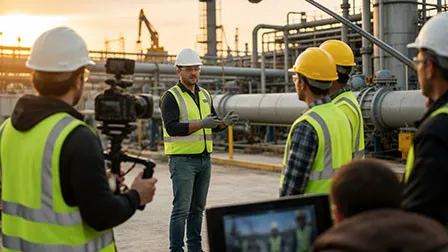 Safety video production on an industrial site