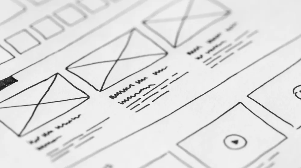 A web designer refreshing a layout on screen