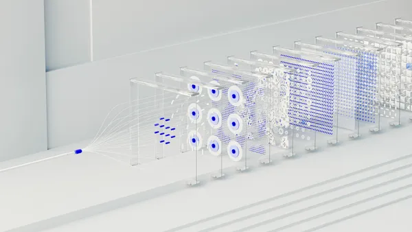 Visual&nbsp;abstraction&nbsp;of&nbsp;neural&nbsp;networks&nbsp;in&nbsp;AI&nbsp;technology,&nbsp;featuring&nbsp;data&nbsp;flow&nbsp;and&nbsp;algorithms.