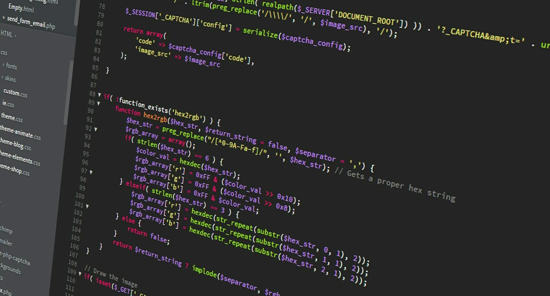 Developer coding with SleekCMS