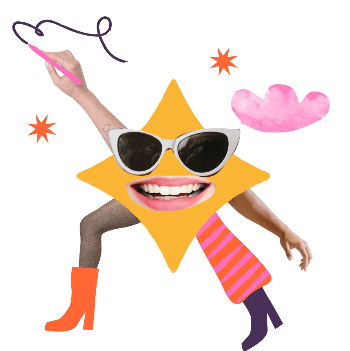 2D animation collage