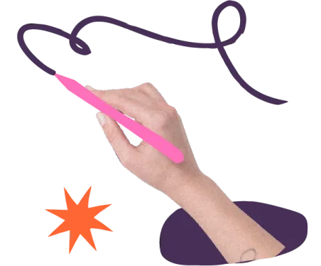 Hand drawing with a pen