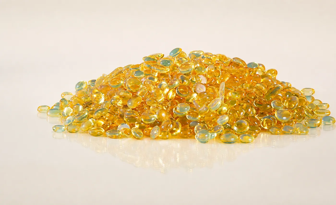 Amber polyamide resin granules for flexographic and gravure printing inks
